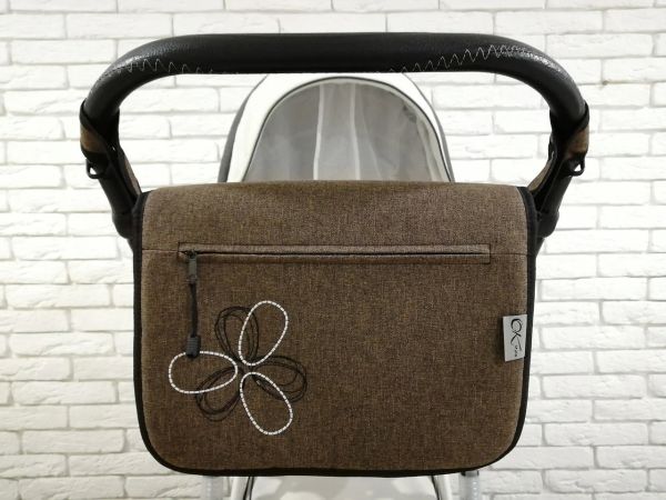 Сумка на коляску Ok Style Квітка Льон Коричневий