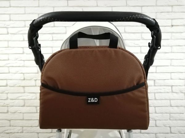 Сумка на коляску універсальна Z&D New з ручкою (Коричневий)
