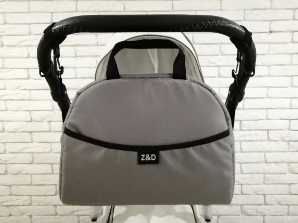Сумка на коляску універсальна Z&D New з ручкою (Сірий)