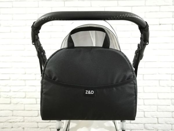 Універсальна сумка на коляску Z&D New з ручкою (Чорний)