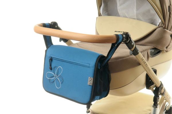 Сумка на коляску Ok Style Квітка Морська хвиля темна