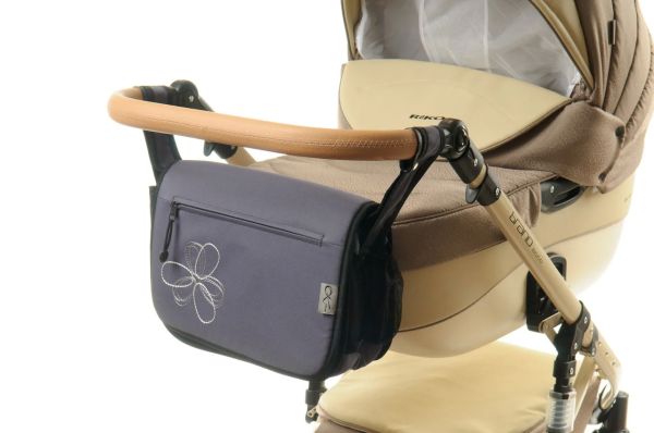 Сумка на коляску Ok Style Квітка Темно-сірий