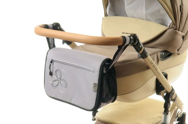 Сумка на коляску Ok Style Квітка Світло - сірий