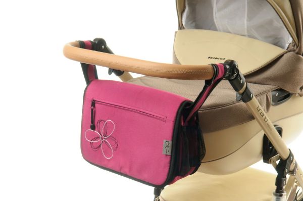 Сумка на коляску Ok Style Квітка Малинова блискуча