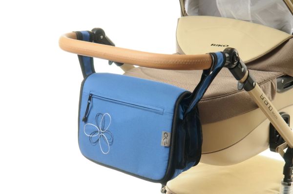 Сумка на коляску Ok Style Квітка Темно-блакитна
