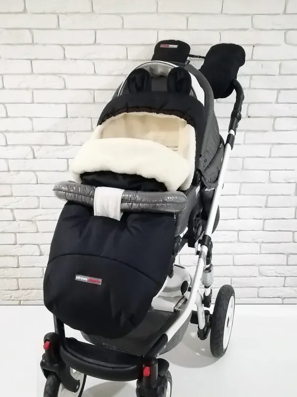 Комплект Зимовий Конверт Футмуф і Рукавички Z&D Thermo (Black)