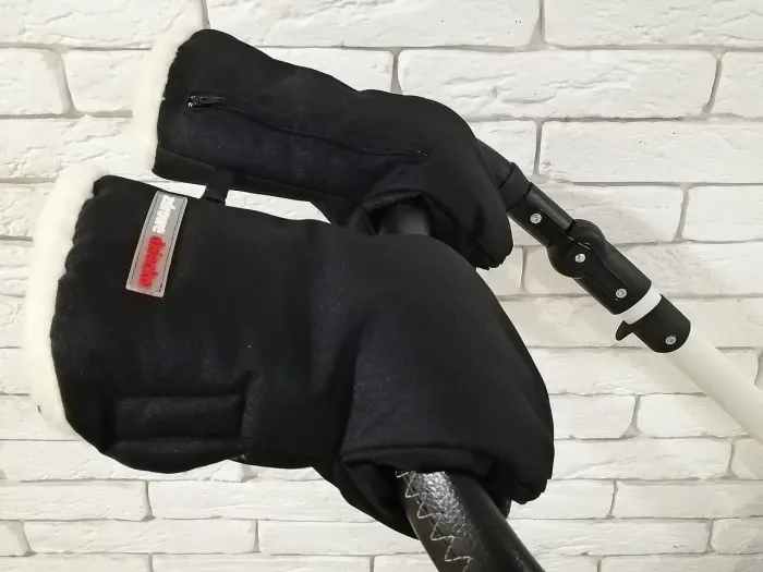 Комплект Зимовий Конверт Футмуф і Рукавички Z&D Thermo (Black)