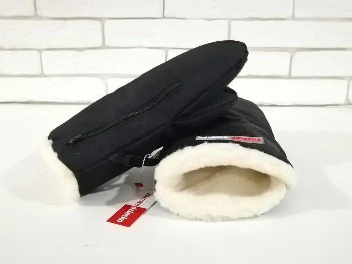 Комплект Зимовий Конверт Футмуф і Рукавички Z&D Thermo (Black)