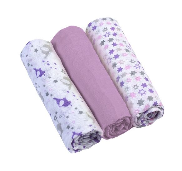Пелюшки муслінові суперм`які BabyOno, 3 шт. (348/04)