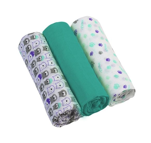 Пелюшки муслінові суперм`які BabyOno, 3 шт. (348/05)