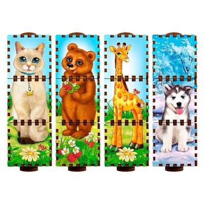 Кольорові кубики Збери тварину Little Panda