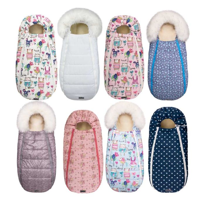 Зимовий конверт-кокон DoRechi Baby XS блакитні зірки з опушкою (1868 О)