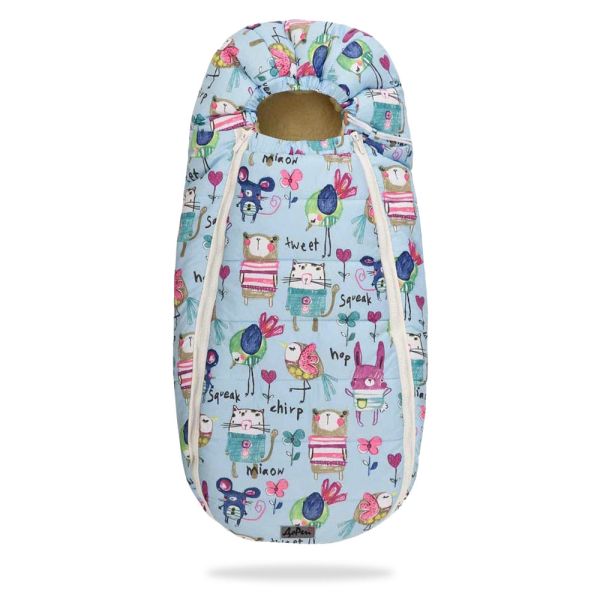 Зимовий конверт-кокон DoRechi Baby XS малюнки на блакитному тлі (1865)