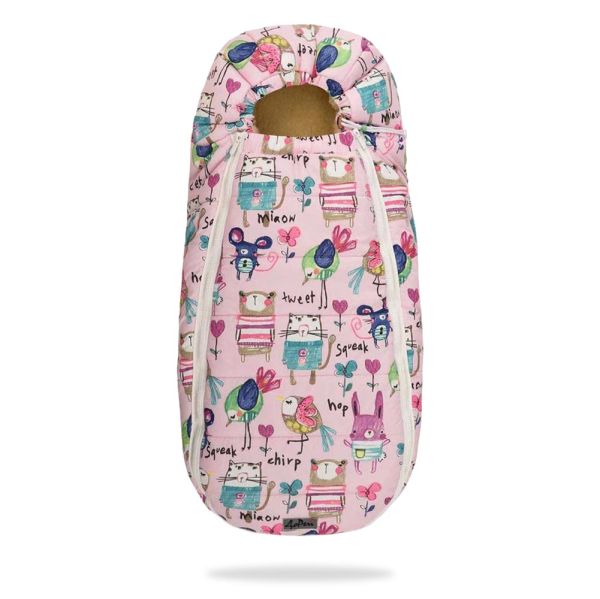 Зимовий конверт-кокон DoRechi Baby XS малюнки на рожевому фоні (1866)