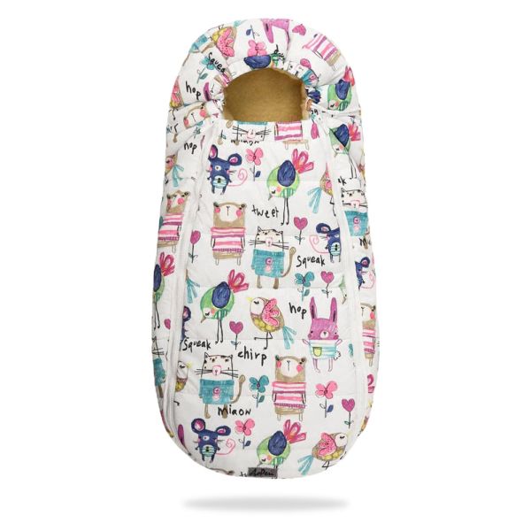 Зимовий конверт-кокон DoRechi Baby XS малюнки на білому тлі (1864)