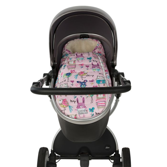 Зимовий конверт-кокон DoRechi Baby XS малюнки на рожевому фоні з опушкою (1866 О)
