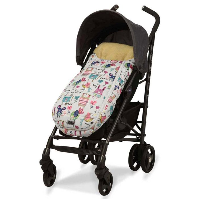 Зимовий конверт-кокон DoRechi Baby XS малюнки на білому тлі з опушкою (1864 О)
