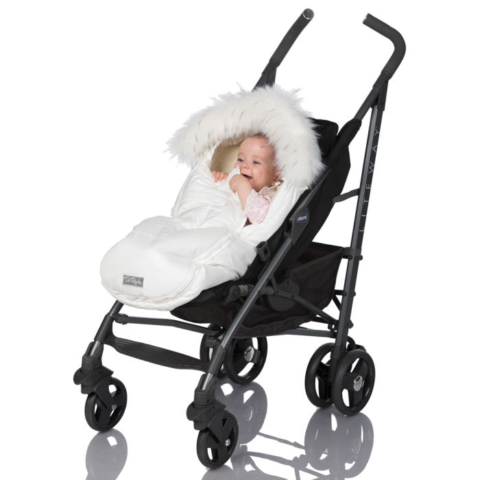 Зимовий конверт-кокон DoRechi Baby XS білий з опушкою(1878 О)