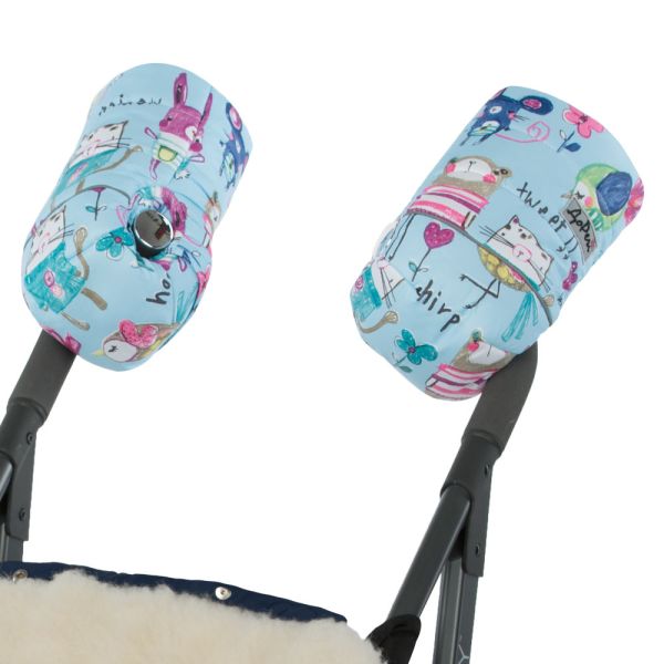 Муфти-рукавички на візок DoRechi малюнки на блакитному тлі (1857)