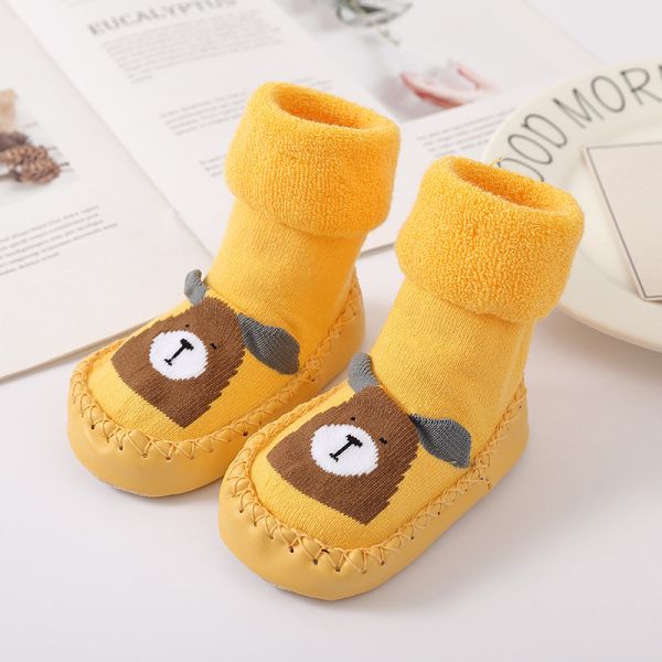 Шкарпетки-тапочки, махрові, колір Оранж, розмір 13 см