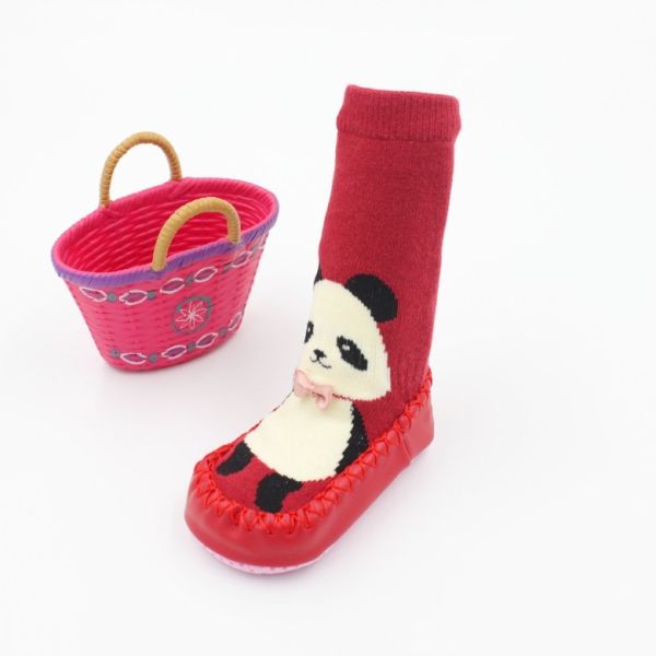 Шкарпетки-тапочки, махрові, колір Червона Панда, розмір 15 см