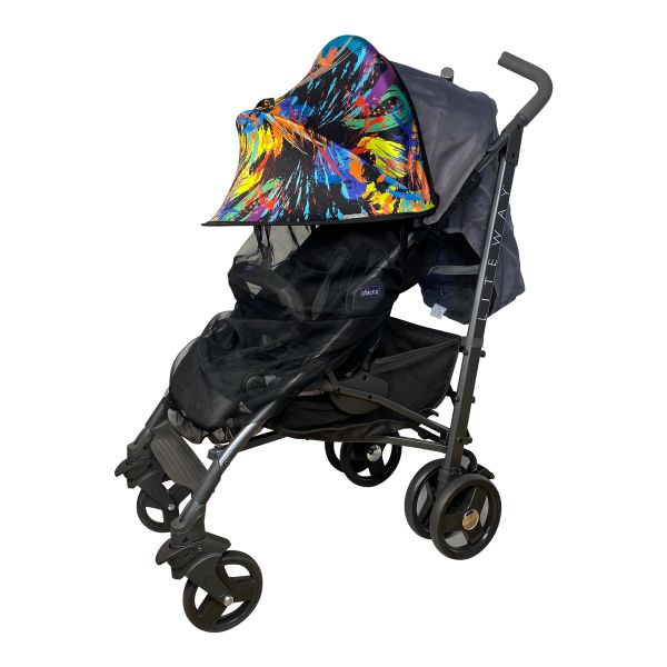 Must Have Shade ДоРечі 2 в 1 колір 'Фарби' козирок з чорною москітною сіткою (1847 F)