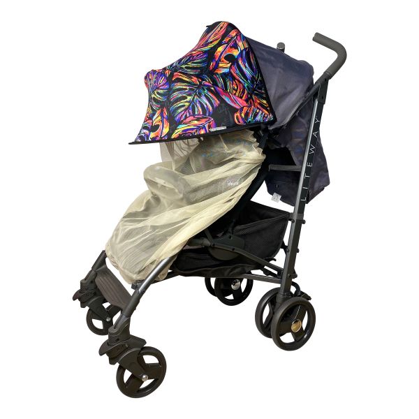 Must Have Shade ДоРечі 2 в 1 колір 'Тропічне листя' козирок з бежевою москітною сіткою (1870 F)