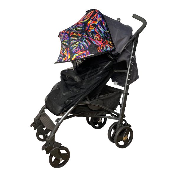 Must Have Shade ДоРечі 2 в 1 колір 'Тропічне листя' козирок з чорною москітною сіткою (1847 Т)