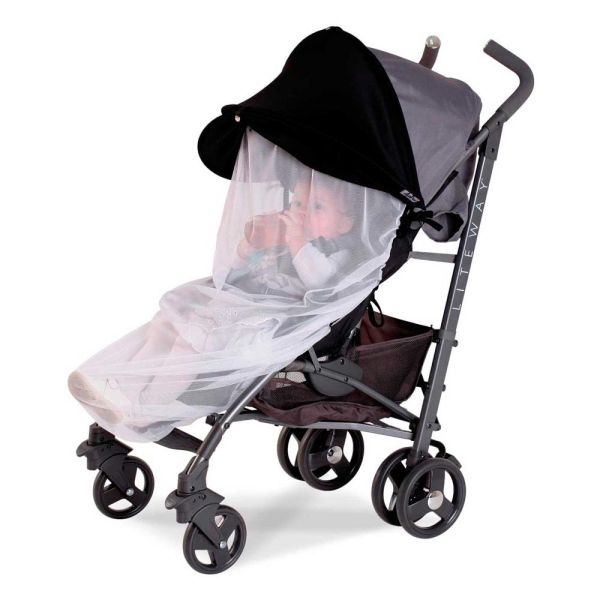 Must Have Shade ДоРечі 2 в 1 чорний козирок із білою москітною сіткою (1846)