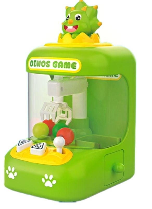 Дитячий ігровий автомат зелений Діно з підсвіткою та музикой