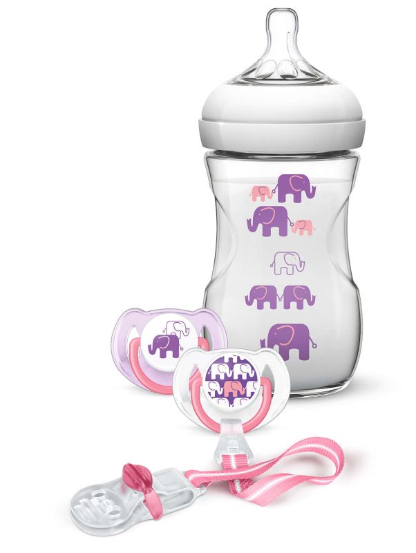 Подарунковий набір Philips Avent Natural, для дівчаток, 260 мл (SCD628/01)