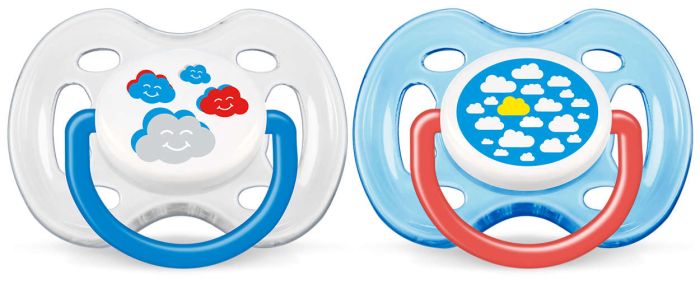 Пустушка для хлопчика Philips Avent Freeflow, хмари, 2 шт. (SCF172/18)