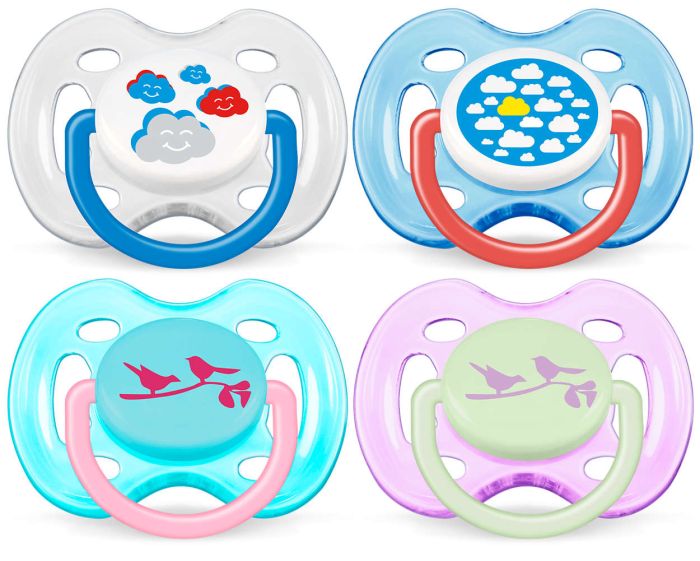 Пустушка для дівчинки Philips Avent Freeflow, пташки, 2 шт. (SCF172/18)