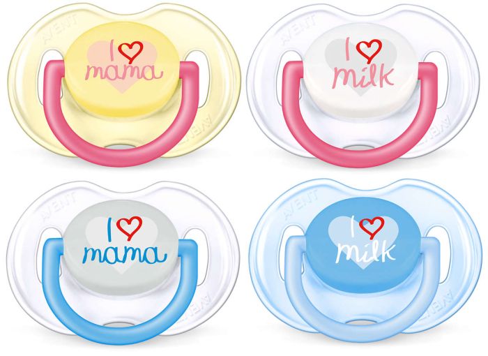 Пустушка для дівчинки Philips Avent Classic, I love, 2 шт. (SCF172/50)