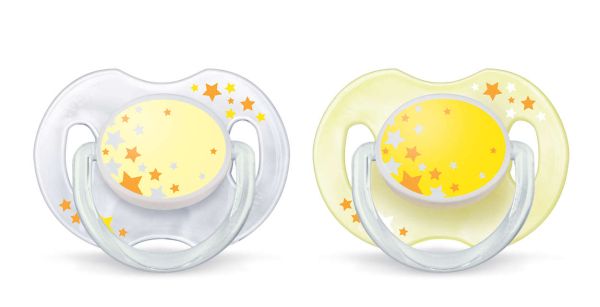 Пустушка для дівчинки Philips Avent Classic, нічна, 2 шт. (SCF176/18)