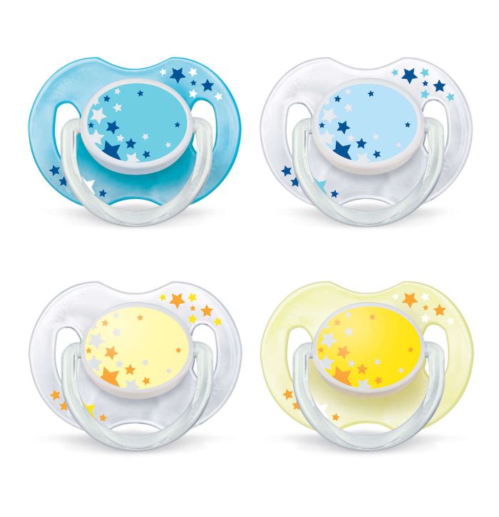 Пустушка для хлопчика Philips Avent Classic, нічна, 2 шт. (SCF176/18)