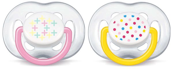 Пустушка Сучасна для дівчинки Philips Avent Freeflow, 2 шт. (SCF180/28)