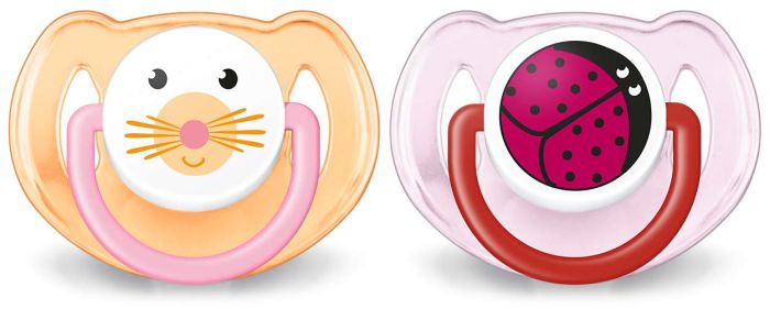 Пустушка для дівчинки Philips Avent Classic, 2 шт. (SCF182/15)