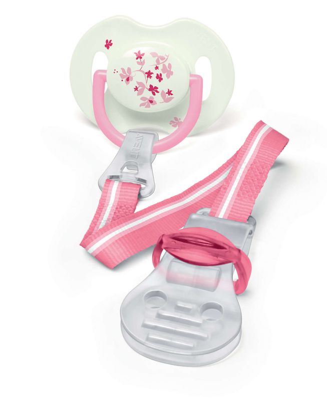 Кліпса для пустушки Philips Avent, рожева (SCF185/00)