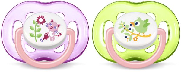 Пустушка для дівчинки Philips Avent Freeflow, 2 шт. (SCF186/25)