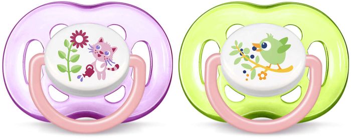 Пустушка для дівчинки Philips Avent Freeflow, 2 шт. (SCF186/25)