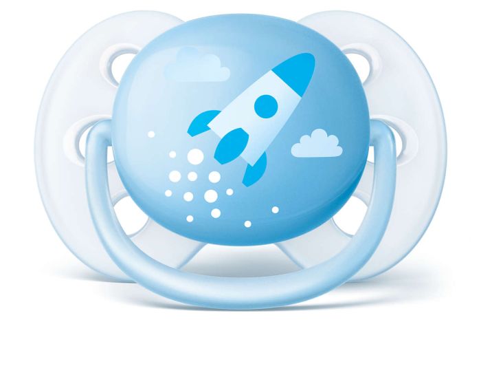 Пустушка для хлопчика Philips Avent Ultra Soft, 2 шт. (SCF222/20)