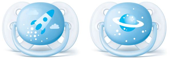 Пустушка для хлопчика Philips Avent Ultra Soft, 2 шт. (SCF222/20)