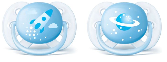 Пустушка для хлопчика Philips Avent Ultra Soft, 2 шт. (SCF222/20)