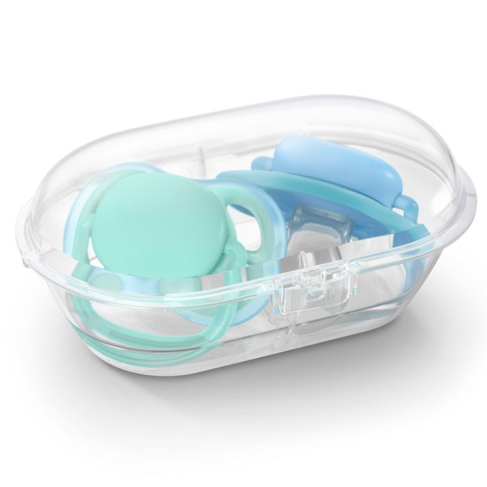 Комплект силіконових пустушок у футлярі для стерилізації Philips-AVENT Ultra Air, 2шт (SCF343/20)