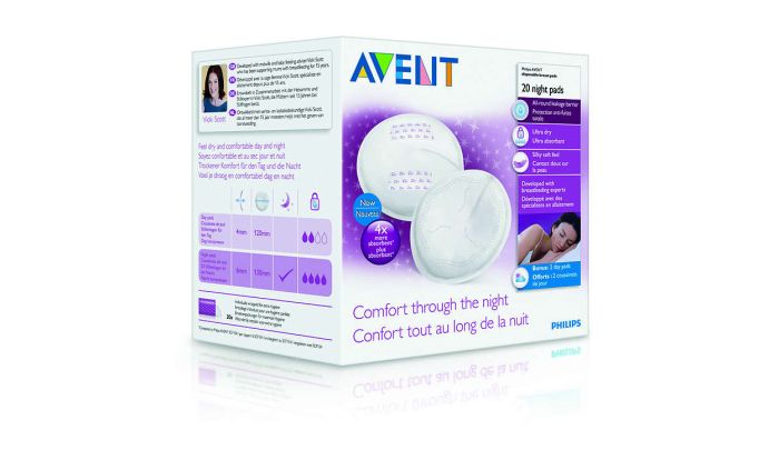 Лактаційні вкладки Philips Avent, нічні, 20 шт. (SCF253/20)