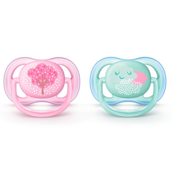 Комплект силіконових пустушок у футлярі для стерилізації Philips-AVENT Ultra Air, 2шт (SCF343/20)