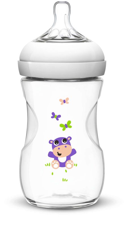 Пляшечка для годування Philips Avent Natural, бегемотик, 260 мл (SCF627/22)