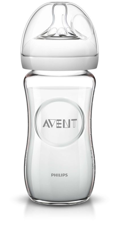 Скляна пляшечка для годування Philips Avent Natural, 240 мл (SCF673/17)