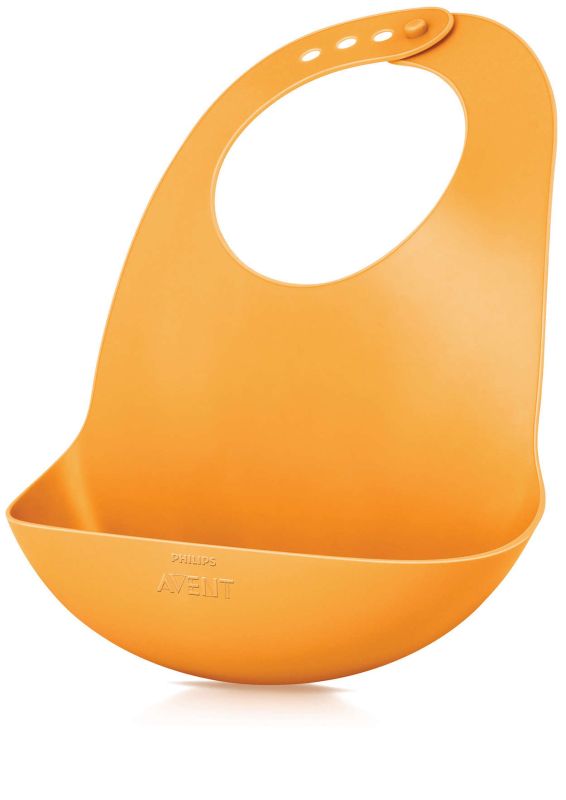 М`який слинявчик з кишенькою Philips Avent, помаранчевий (SCF736/00)